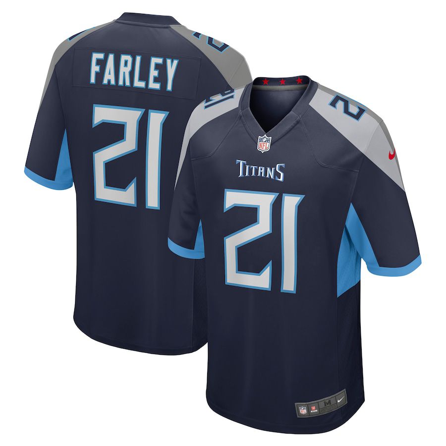 Men Tennessee Titans #21 Matthias Farley Nike Navy Game NFL Jersey